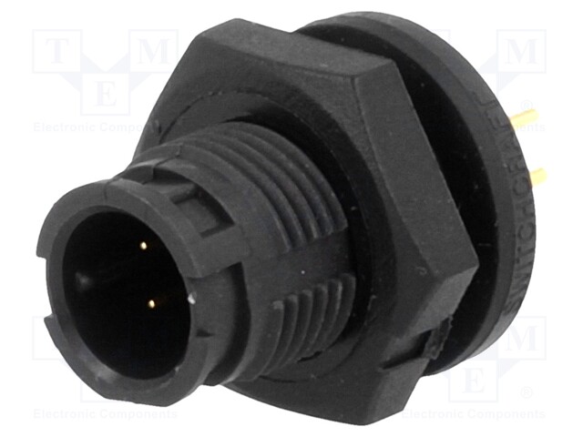 Connector: circular; Series: EN2; socket; male; THT; PIN: 4; 5A; IP68