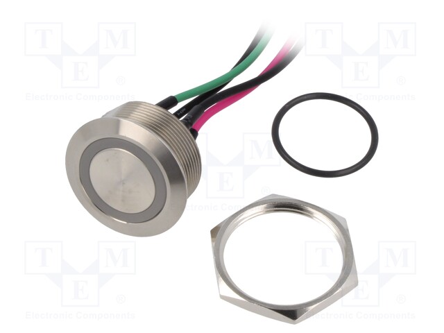 Switch: vandal resistant; Pos: 2; SPST-NO; 2A/36VDC; IP67; OFF-(ON)