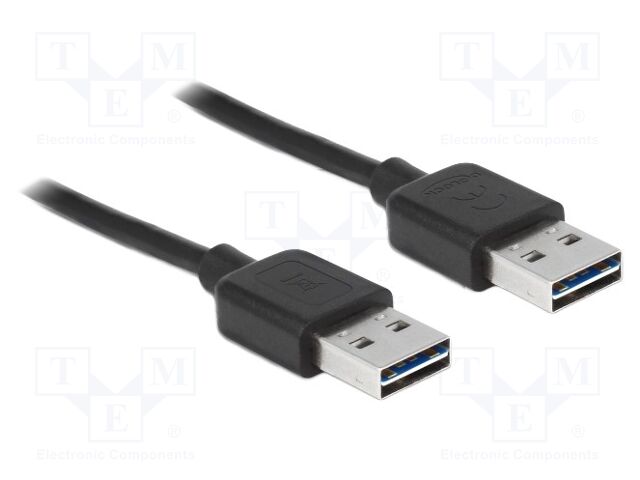 Cable; USB 2.0; USB A plug double sided,both sides; gold-plated