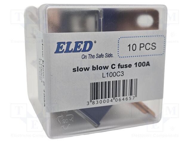 Fuse: fuse; 100A; 32VDC; automotive; 62mm; 62x15.2x22.2mm