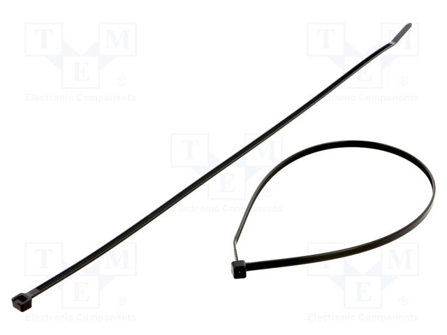 Cable tie; L: 368mm; W: 4.8mm; black; polyamide; Ømax: 102mm