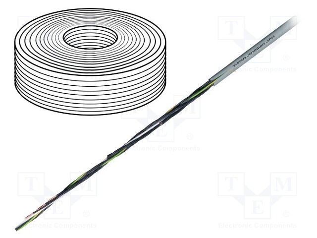 Wire: control cable; chainflex® CF130.UL; 5G0,75mm2; PVC; grey