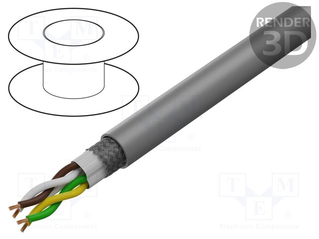 Wire: control cable; SUPER-PAAR-TRONIC-C-PUR; 2x2x0,25mm2; PUR