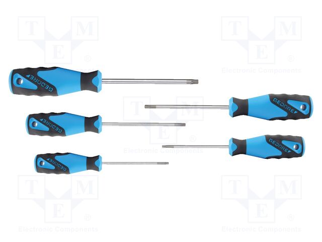 Kit: screwdrivers; Torx®; T10,T15,T20,T25,T30; Kit: screwdriver