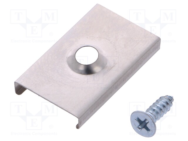 Flexible mounting plate U; natural; stainless steel