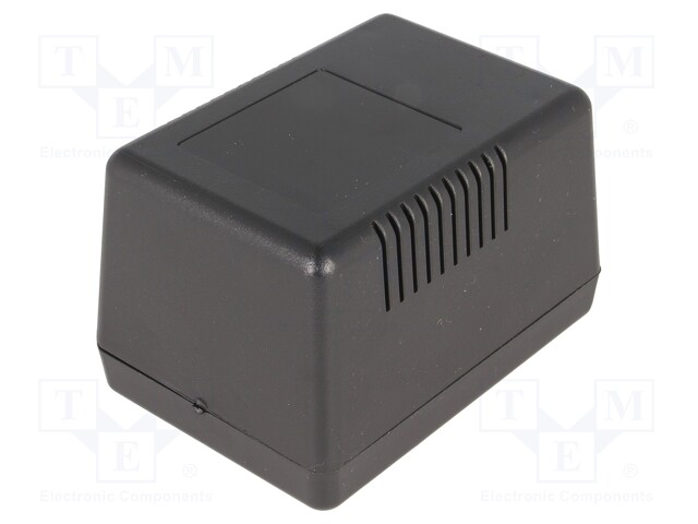 Enclosure: for power supplies; vented; X: 65.5mm; Y: 92mm; Z: 57mm