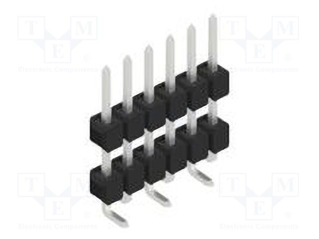 Connector: pin strips; pin header; male; PIN: 6; 2.54mm; SMT; 1x6