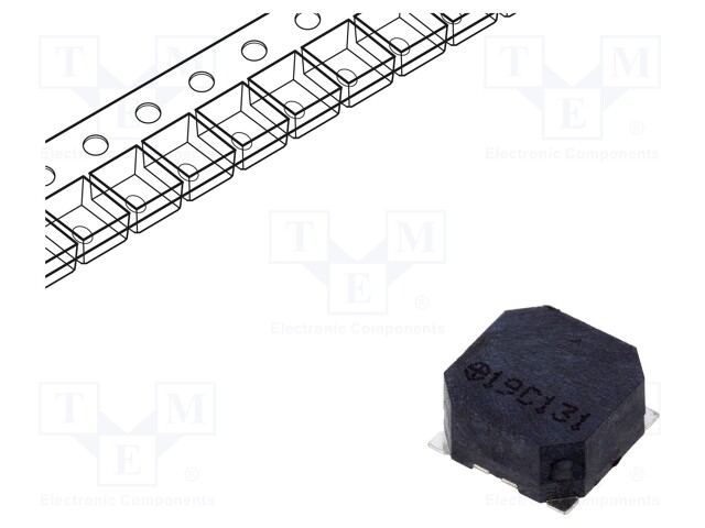 Sound transducer: elektromagnetic alarm; SMD; 2.7kHz; 100mA; 3.6V