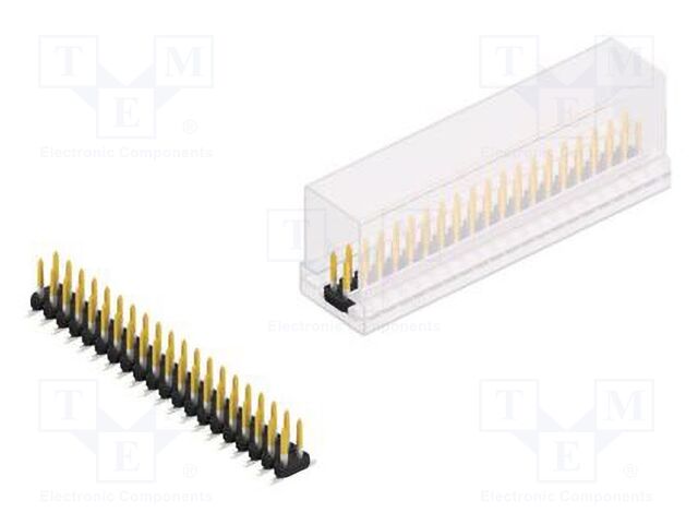 Connector: pin strips; pin header; male; PIN: 40; 2mm; SMT; 2x20