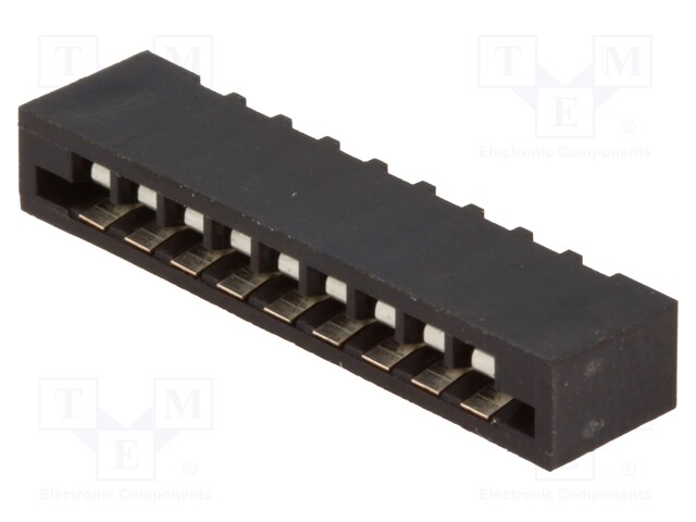 Connector: FFC (FPC); straight; PIN: 9; NON-ZIF; THT; tinned; 20mΩ