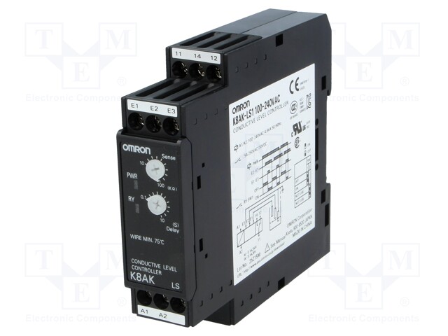 Module: level monitoring relay; conductive fluid level; DIN