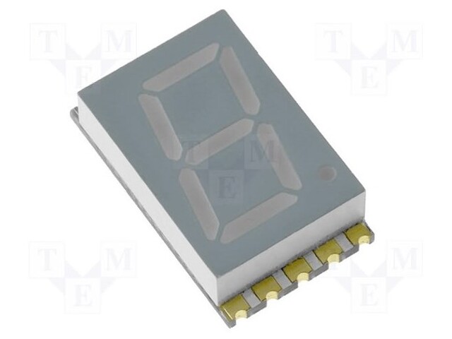 Display: LED; 7-segment; 10.16mm; 0.4"; No.char: 1; red; 8÷26mcd