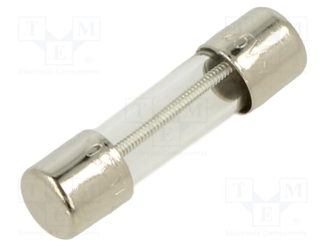 Fuse: fuse; time-lag; 1A; 250VAC; cylindrical; 5x20mm; brass; 5TT