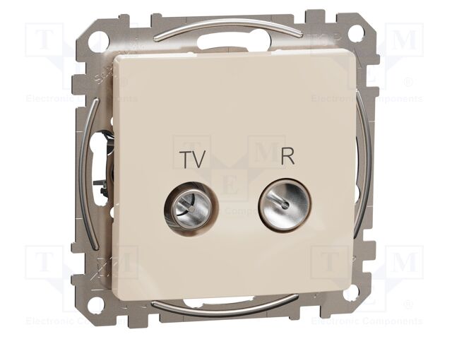 RTV socket intermediate; IP20; beige; Sedna; Illumin: none; 7dB
