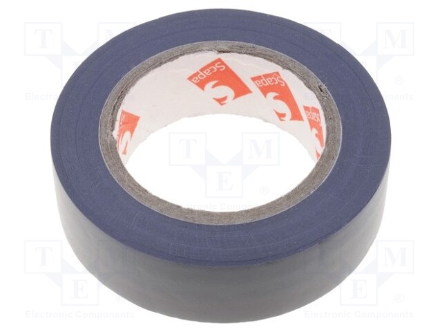 Tape: electrical insulating; W: 15mm; L: 10m; D: 0.13mm; grey; rubber