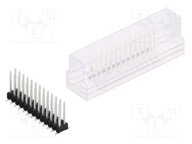 Connector: pin strips; pin header; male; PIN: 26; 2.54mm; SMT; 2x13
