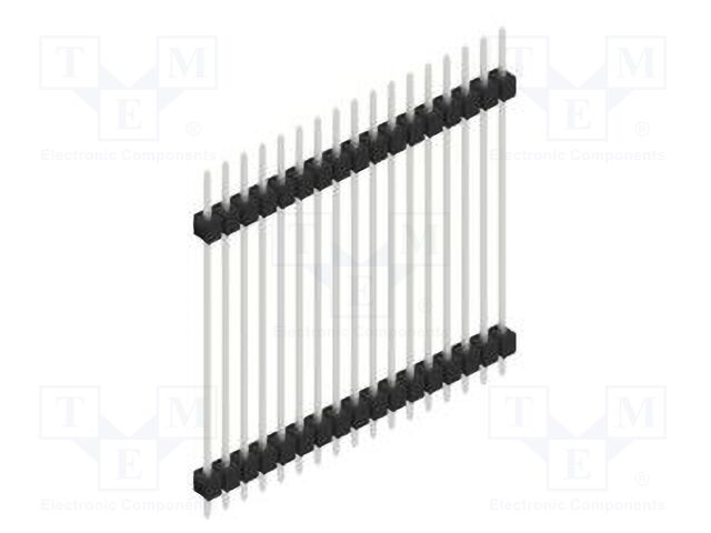 Connector: pin strips; pin header; male; PIN: 17; 2.54mm; THT; 1x17