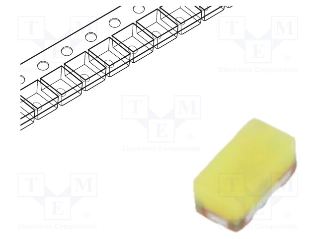 LED; SMD; 0402; white; 450÷600(typ)-750mcd; 7500K; 130°; 20mA
