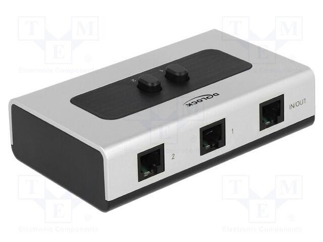 Transition: switch; black,grey; RJ11 socket x3