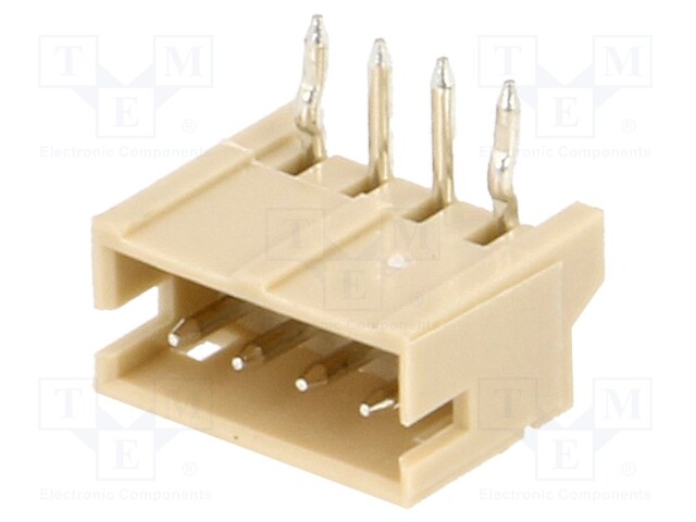 Socket; wire-board; male; 1.5mm; PIN: 4; THT; 100V; 1A; tinned; 20mΩ