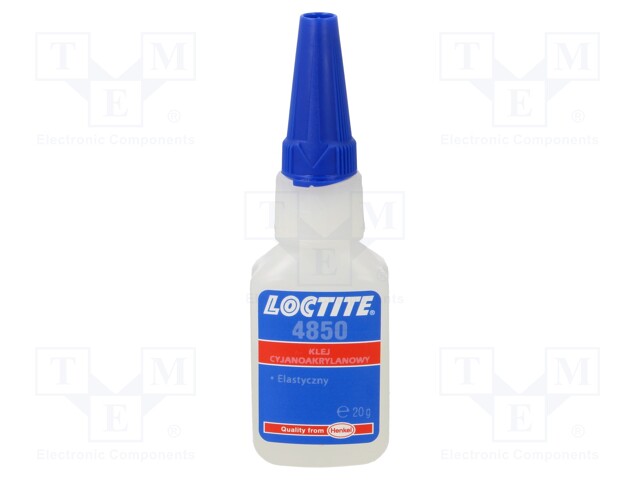 Cyanoacrylate adhesive;Application:metals,plastics;20g;5-20s