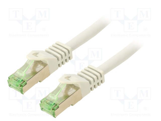 Patch cord; S/FTP; Cat 8.1; stranded; Cu; LSZH; grey; 7.5m; 26AWG