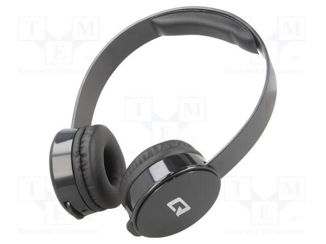 Headphones with microphone; black; Jack 3,5mm; headphones; 32Ω