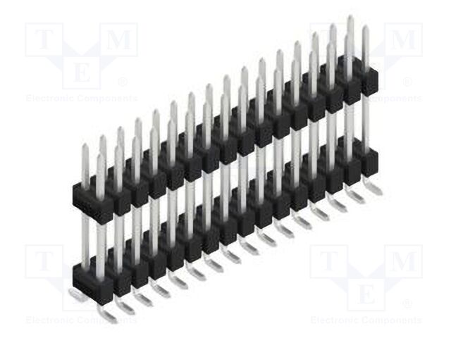Connector: pin strips; pin header; male; PIN: 32; 2.54mm; SMT; 2x16
