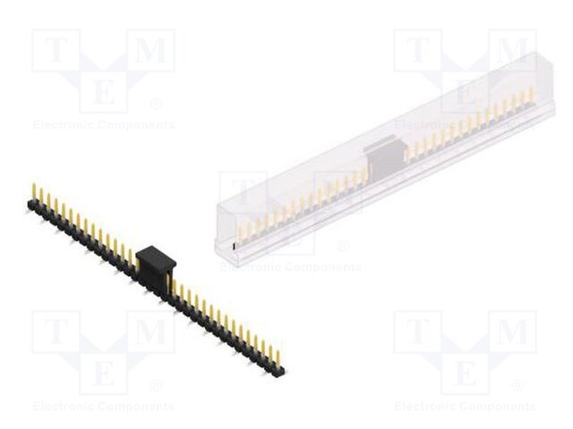 Connector: pin strips; pin header; male; PIN: 34; 2.54mm; SMT; 1x34