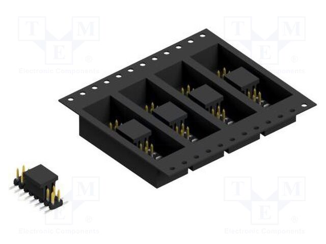 Connector: pin strips; pin header; male; PIN: 16; 2mm; SMT; 2x8; 100V