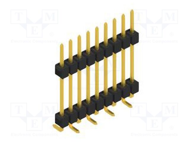 Connector: pin strips; pin header; male; PIN: 9; 2.54mm; SMT; 1x9