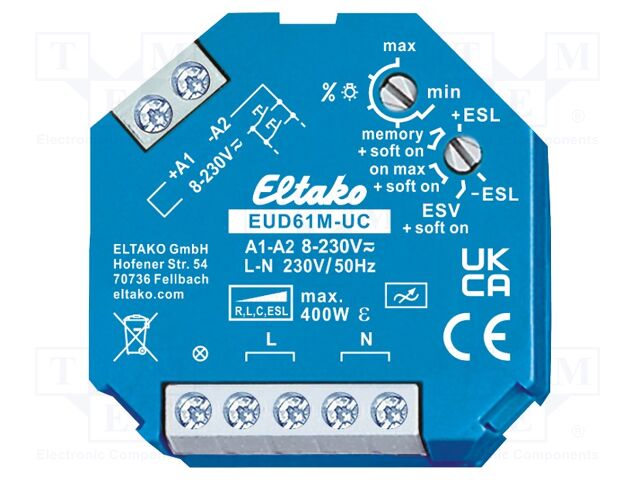 Dimmer; plaster embedded; 230VAC; intelligent house; 400W
