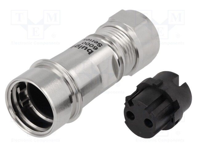 Connector: circular; plug; female; PIN: 2; Buccaneer 6000; 16A; 277V