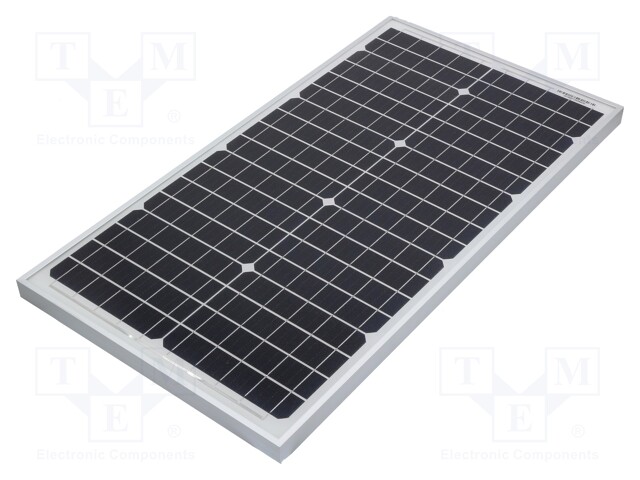 Photovoltaic cell; monocrystalline silicon; 650x350x25mm; 30W
