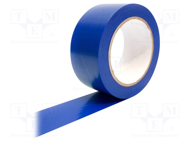 Tape: marking; blue; L: 33m; W: 50mm; self-adhesive; Thk: 0.15mm