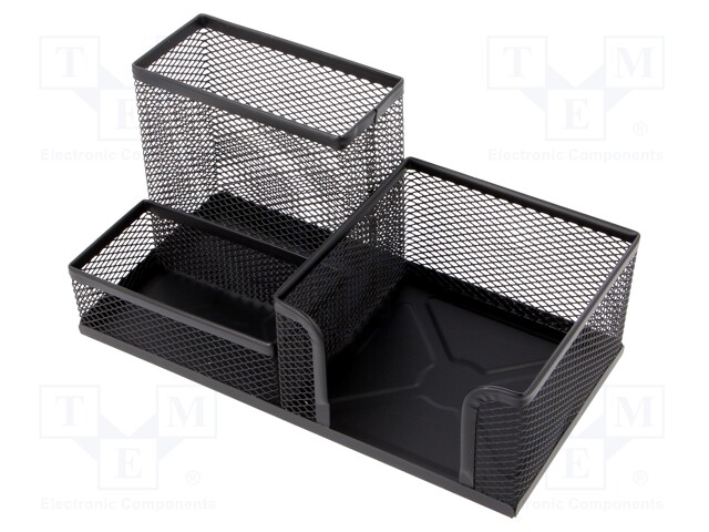 Desk organizer; black; metal
