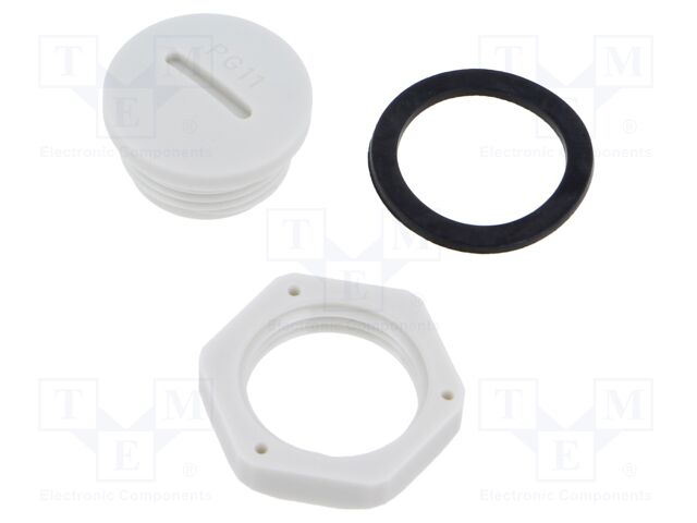 Stopper; PG11; polyamide; light grey; Thread: PG