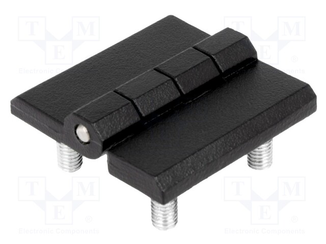Hinge; Width: 40mm; zinc and aluminium alloy; black; H: 40mm