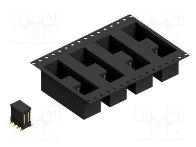 Connector: pin strips; pin header; male; PIN: 8; 2.54mm; SMT; 2x4
