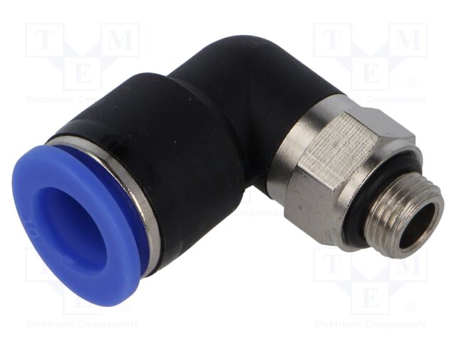 Push-in fitting; angled 90°,twistable; -0.95÷15bar; Thread: 1/8"