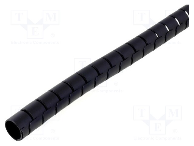 Spiral wrapping; ØBundle : 15mm; polyamide; black; L: 50m; -40÷65°C