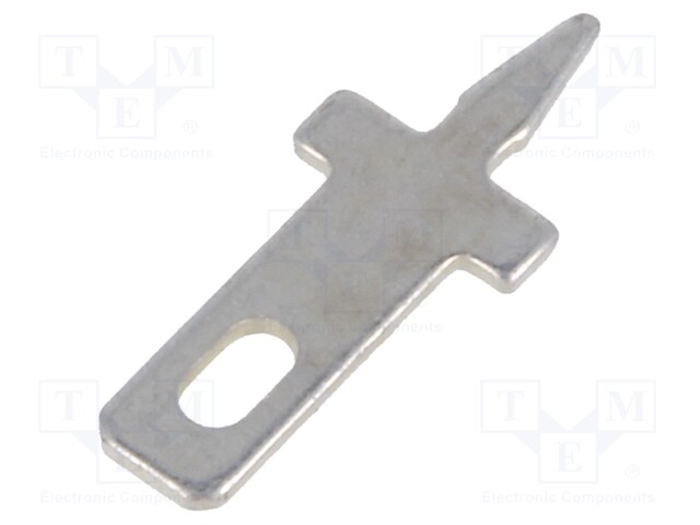 Terminal: flat; 2.8mm; 0.5mm; male; THT; Overall len: 12.5mm