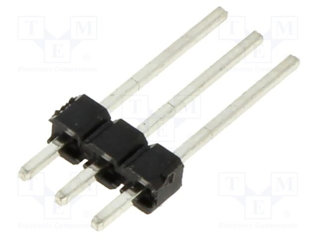 Connector: pin strips; socket; male; PIN: 3; THT; straight; 2.54mm