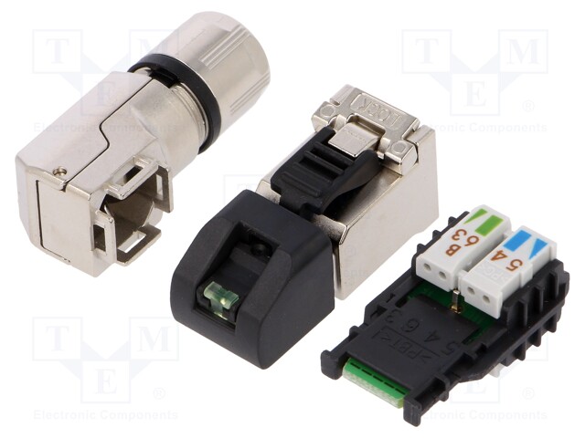 Plug; RJ45; PIN: 8; Cat: 6a,Class EA; shielded; gold-plated; 5÷9mm