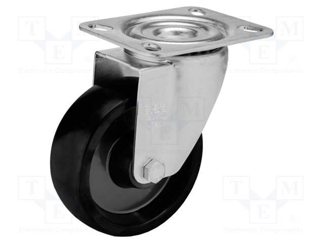 Transport wheel; Ø: 80mm; W: 35mm; H: 107mm; torsional; 127kg