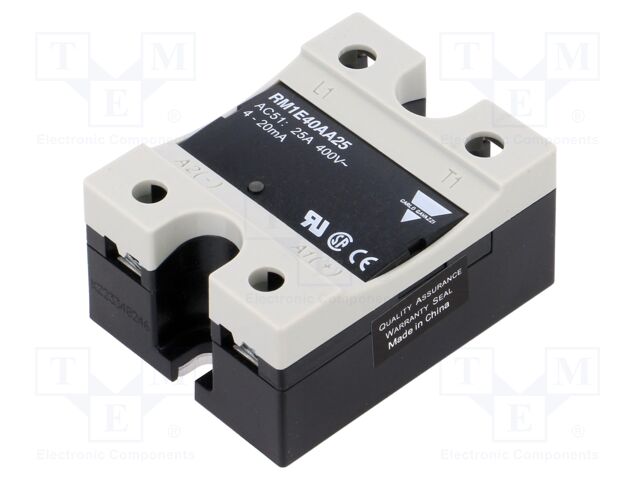 Relay: solid state; Icntrl: 4÷20mA; 25A; 340÷460VAC; -20÷70°C
