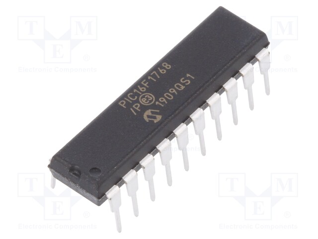 PIC microcontroller; Memory: 7kB; SRAM: 512B; 2.3÷5.5VDC; THT
