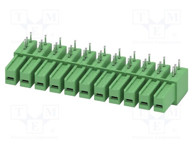 PCB headers, nominal cross section: 6 mm?, color: green, nom