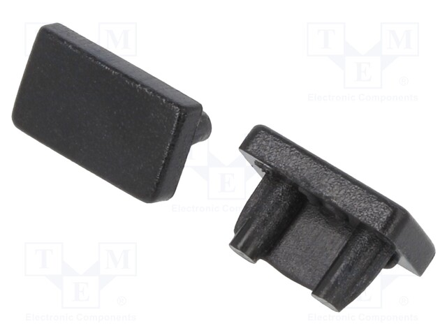 Cap for LED profiles; black; ABS; Application: SLIM8