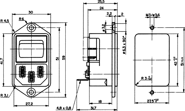 Connector: AC supply; socket; male; 10A; 250VAC; IEC 60320